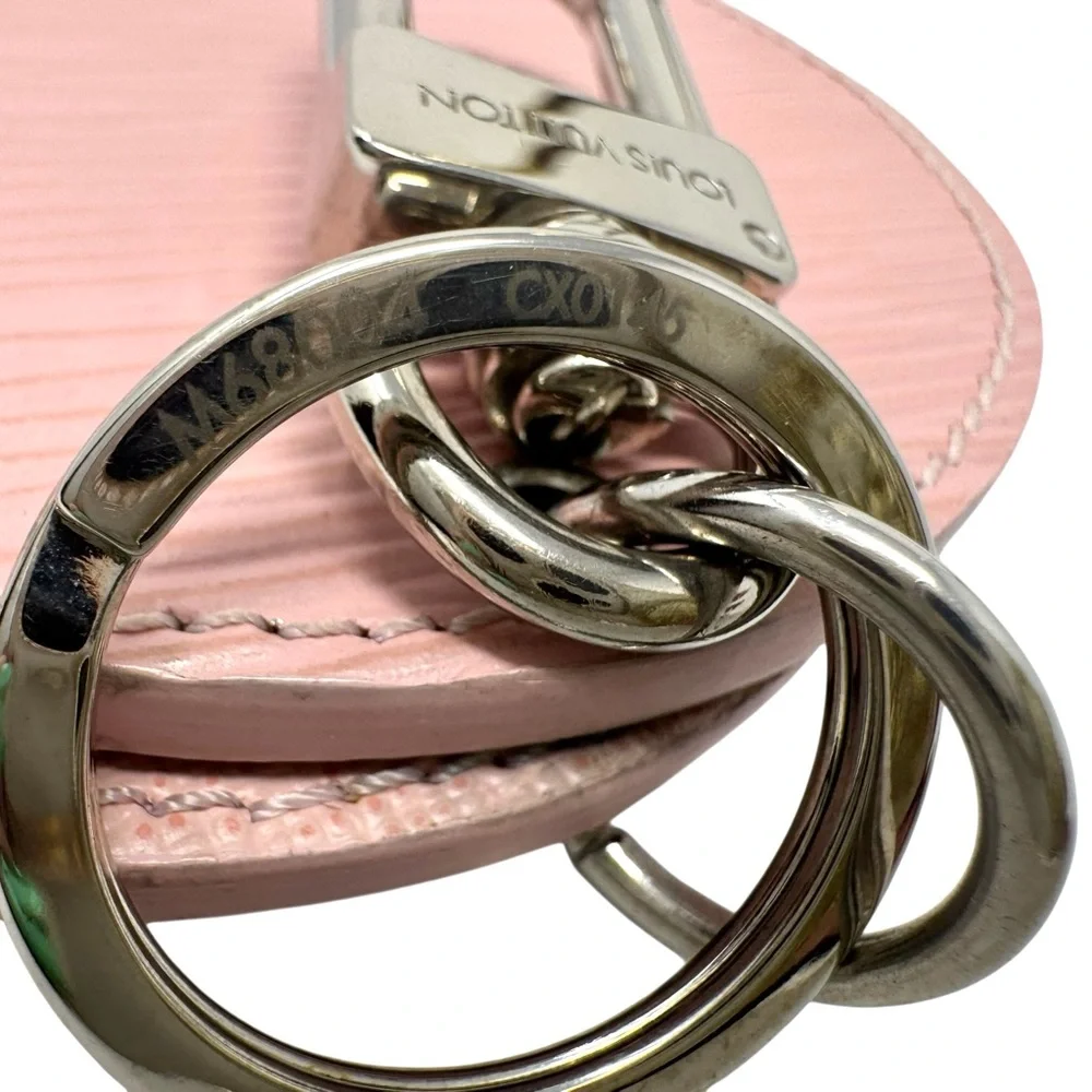 ✨🛍️ Louis Vuitton Pink Rose Ballerine Epi Leather Mirror Bag Charm Key Ring - Picture 5 of 6